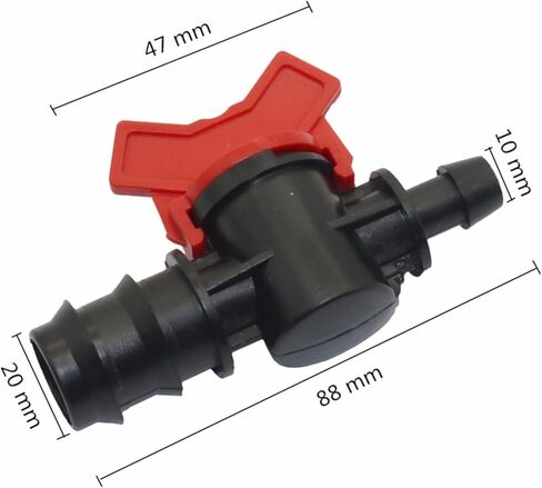 6 Pcs Garden Hose Connector Switch Bypass Valve Drip Bypass Valve Homebrew 9-10mm Hose Agricultural Irrigation in Kuwait