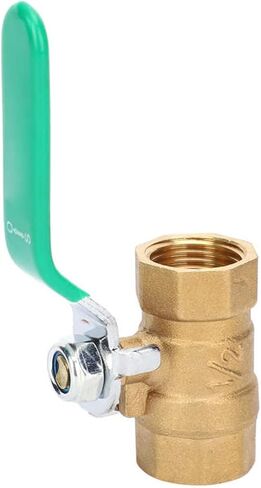 3Pcs Brass Water Pipe Ball Valve 1/2in Double Female Thread Thick Drain Shut Off Switch in Kuwait