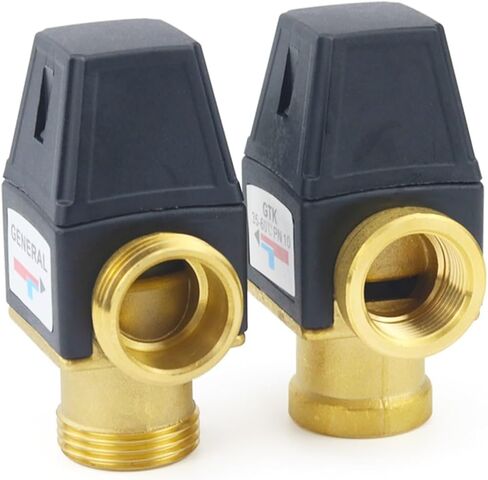 Female/Male Thread Brass Thermostatic Mixer Valve DN20/25 3-Way Thermostat for Solar Water Heater Bathroom Accessory(3/4" Male) in Kuwait