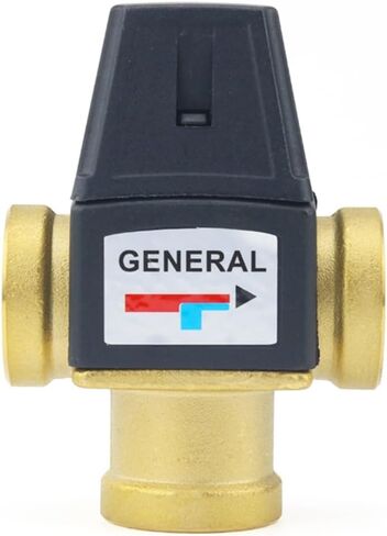 Female/Male Thread Brass Thermostatic Mixer Valve DN20/25 3-Way Thermostat for Solar Water Heater Bathroom Accessory(3/4" Male) in Kuwait