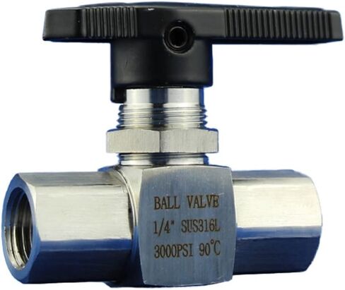 High Pressure Stainless Steel Female Thread Ball Valve 1/4" Panel Meter Valve Water Switch in Kuwait