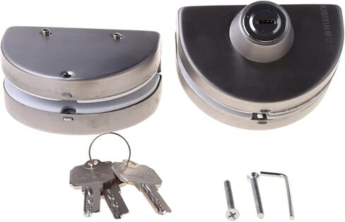 قفل سلسلة P15D قفل باب زجاجي مصقول من الفولاذ المقاوم للصدأ مسامير مزدوجة سوينغ دفع انزلاق التحكم لا الحفر قفل أمان مضاد للسرقة على in Kuwait