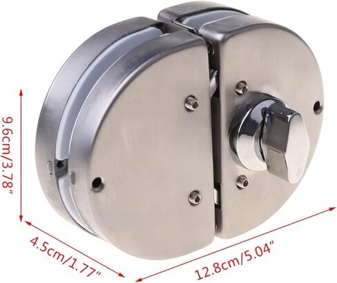 قفل سلسلة P15D قفل باب زجاجي مصقول من الفولاذ المقاوم للصدأ مسامير مزدوجة سوينغ دفع انزلاق التحكم لا الحفر قفل أمان مضاد للسرقة على in Kuwait