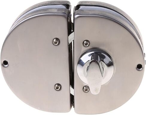 قفل سلسلة P15D قفل باب زجاجي مصقول من الفولاذ المقاوم للصدأ مسامير مزدوجة سوينغ دفع انزلاق التحكم لا الحفر قفل أمان مضاد للسرقة على in Kuwait