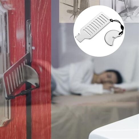 قفل سلسلة قفل باب محمول للدفاع عن النفس للسفر، شقة فندقية غير مثقوبة، قفل باب للإقامة في الفندق مضاد للسرقة in Kuwait