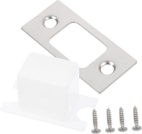 SEWACC Door Reinforcement Deadbolt Strike Plate Kit Stainless Steel Covers for Interior and Exterior Doors Secure Installation Accessories 4-Piece Set in Saudi Arabia