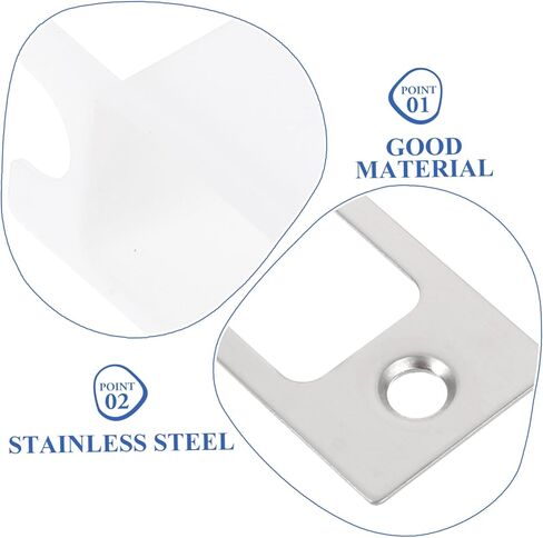SEWACC Door Reinforcement Deadbolt Strike Plate Kit Stainless Steel Covers for Interior and Exterior Doors Secure Installation Accessories 4-Piece Set in Saudi Arabia