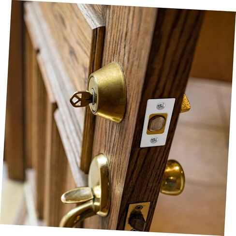 SEWACC Door Reinforcement Deadbolt Strike Plate Kit Stainless Steel Covers for Interior and Exterior Doors Secure Installation Accessories 4-Piece Set in Saudi Arabia