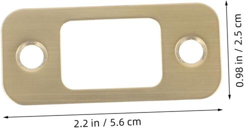 SHINEOFI 4pcs Gold Door Strike Plates Deadbolt Reinforcement Plates for Exterior Doors Sturdy Strike Kit for Enhanced Security Compatible Standard in Saudi Arabia