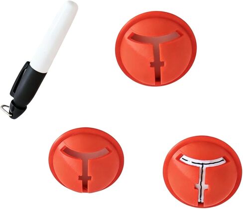3Pcs Golf Ball Line Marker Tool with Alignment Marker Pen for Consistent Impact Position Putter Face Accuracy and Precision Swing Alignment on Course in Saudi Arabia
