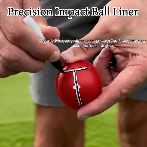 3Pcs Golf Ball Line Marker Tool with Alignment Marker Pen for Consistent Impact Position Putter Face Accuracy and Precision Swing Alignment on Course in Saudi Arabia