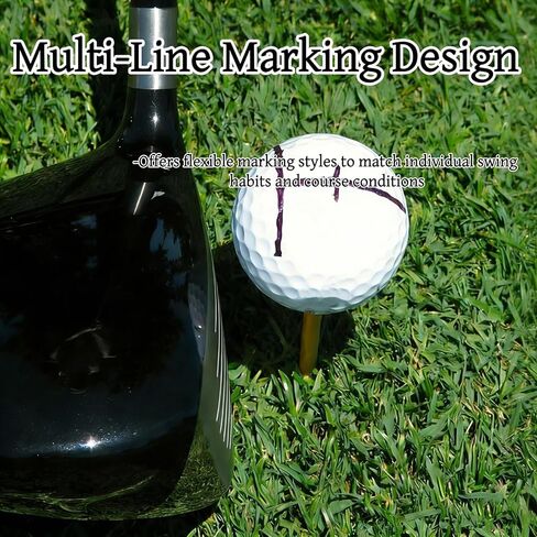 3Pcs Golf Ball Line Marker Tool with Alignment Marker Pen for Consistent Impact Position Putter Face Accuracy and Precision Swing Alignment on Course in Saudi Arabia