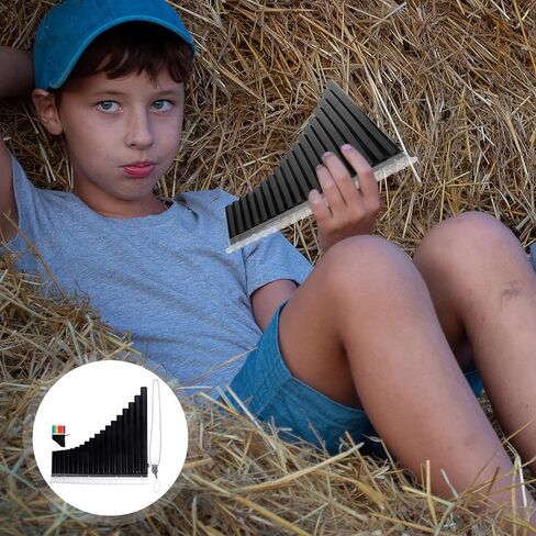 ULTECHNOVO Professional 18-pipe C Key Pan Flute آلة موسيقية محمولة للمبتدئين والطلاب باللون الأسود in Kuwait