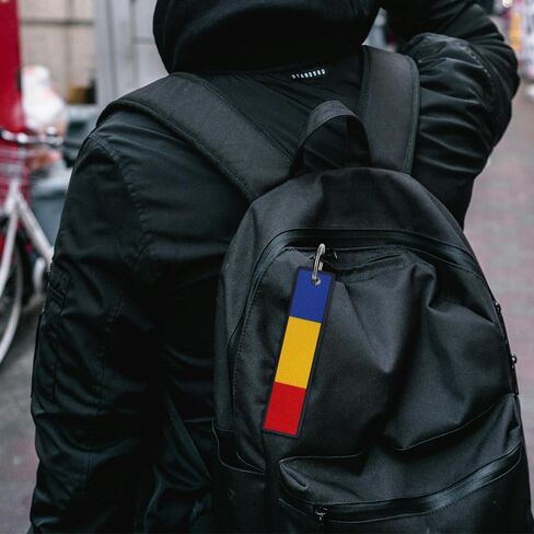 JAVD Romania Flag Keychain Tag with Key Ring - Keys, Cars, Motorcycles, Backpacks, Luggage and Gifts - EDC (3 Pack) in Saudi Arabia