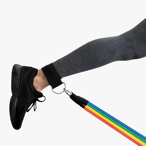 مجموعة ثورزا المكونة من 11 قطعة لتدريب قوة الجسم بالكامل مع أشرطة المقاومة - 5 مستويات من أشرطة التمرين الأنبوبية، بدون شريط مقاومة من اللاتكس TPE - مرساة الباب والمقابض وأشرطة الكاحل وحقيبة واحدة in Kuwait