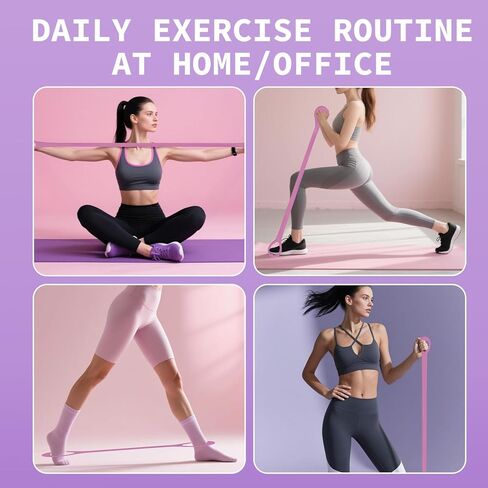 Figure 8 Fitness Resistance Band, Arm Back Shoulder Exercise Elastic Rope Stretch Fitness Band, Exercise Equipment for Yoga, Pilates,Physical Therapy,Stretching（3 Pack） in Saudi Arabia