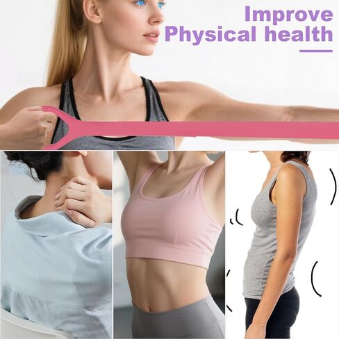 Figure 8 Fitness Resistance Band, Arm Back Shoulder Exercise Elastic Rope Stretch Fitness Band, Exercise Equipment for Yoga, Pilates,Physical Therapy,Stretching（3 Pack） in Saudi Arabia