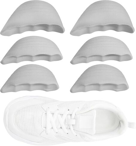 6 Pcs Shoe Filler for Too Big Shoe Filler Inserts Shoes Toe Cushion Fillers Make Shoes Fit Toe Fillers Cushion Inserts for Casual Sports High Heels Boots (Grey 3 Size) in Saudi Arabia