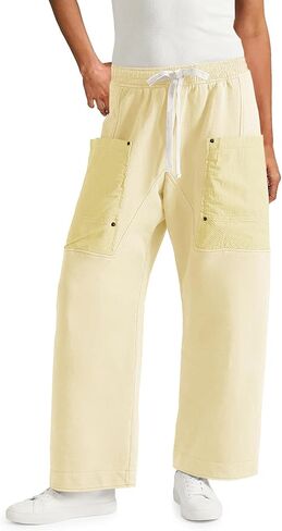 Aoysky Womens Wide Leg Pants Drawstring Barrel Sweatpants Elastic Waist Hiking Workout Cargo Pants Loose Fit in Saudi Arabia