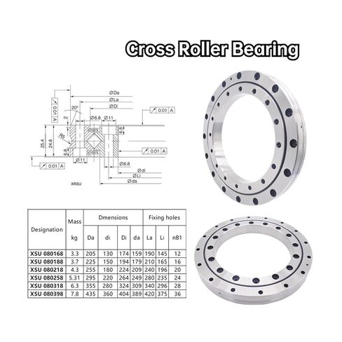 1PCS Cross Roller Bearing XSU080168 130 * 205 25.4MM Rotary Disk Joint in Kuwait