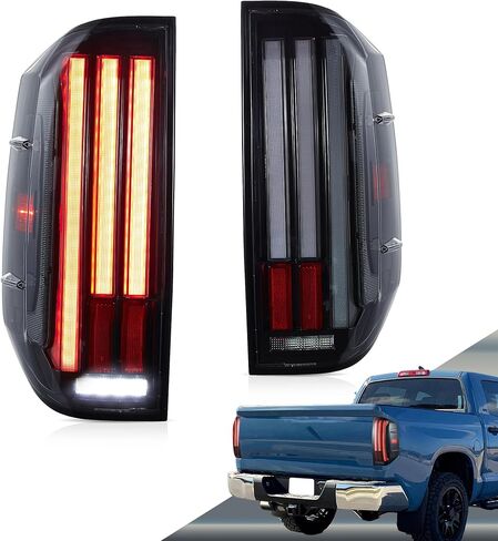 مصابيح ذيل Vland متوافقة مع Toyota Tundra 2014-2021 W/RED TURN RELICERING ANDRAWBLY SIVES in Saudi Arabia