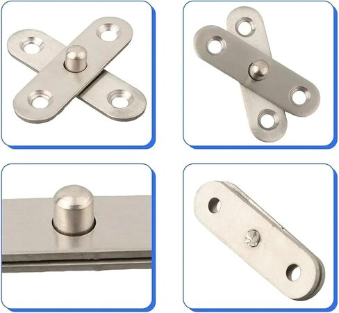Hinge Rotating Internal Door Wooden 360 Degree Accessories Hardware Pivot Stainless Steel 2pcs in Saudi Arabia