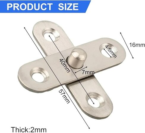 Hinge Rotating Internal Door Wooden 360 Degree Accessories Hardware Pivot Stainless Steel 2pcs in Saudi Arabia