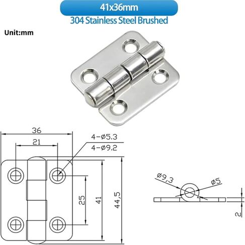 304 Stainless Steel Hinge Thickened Folding Cabinet Door Accessories Industrial Automation Equipment 1Pcs in Saudi Arabia