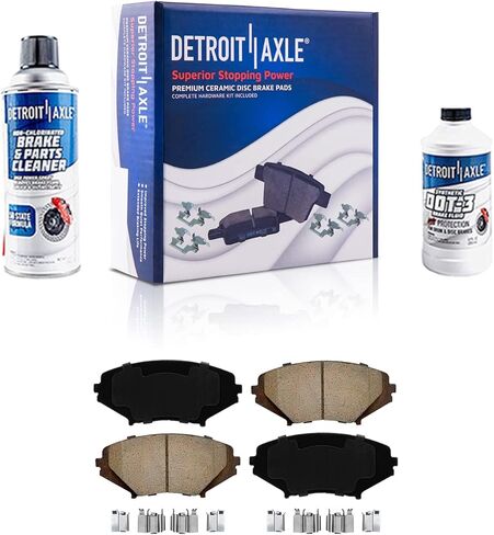Detroit Axle - Rear Brake Kit for 2017 2018 2019 Nissan TITAN 13.58" inch Disc Brake Rotors Ceramic Brakes Pads with Hardware Replacement in Saudi Arabia