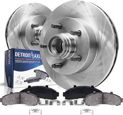 Detroit Axle - Rear Brake Kit for 2017 2018 2019 Nissan TITAN 13.58" inch Disc Brake Rotors Ceramic Brakes Pads with Hardware Replacement in Saudi Arabia