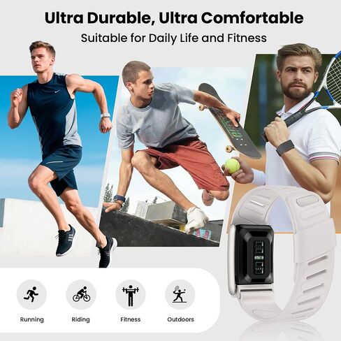 mimo Upgrade Durable Premium Silicone Sport Band for Whoop 5.0 Strap Men Women, Adjustable Waterproof Replacement Strap, Wristbands Straps for Whoop 5.0 Silicone Bands- Not Compatible with Gen 4 in Kuwait