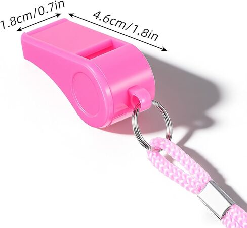 2 Pack Loud Sports Whistle With Lanyard, High-Pitched Pink Plastic Coach Safety Whistle, Clear Crisp Referee Whistles for Referee Coaches, Dog Training, Outdoor Activities, and Party Favors in Saudi Arabia