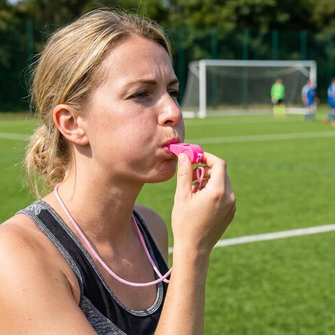 2 Pack Loud Sports Whistle With Lanyard, High-Pitched Pink Plastic Coach Safety Whistle, Clear Crisp Referee Whistles for Referee Coaches, Dog Training, Outdoor Activities, and Party Favors in Saudi Arabia