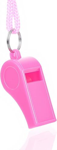 2 Pack Loud Sports Whistle With Lanyard, High-Pitched Pink Plastic Coach Safety Whistle, Clear Crisp Referee Whistles for Referee Coaches, Dog Training, Outdoor Activities, and Party Favors in Saudi Arabia