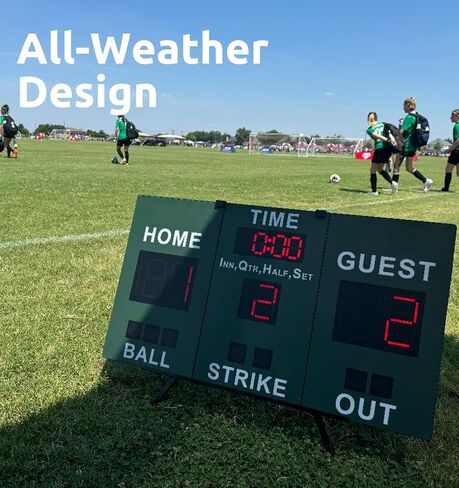 Mobile Score Portable Scoreboard Kit LED Digital Scorer Bluetooth APP Control, Positive Countdown/Stopwatch/Score Display for Baseball, Basketball, Rugby, Football, Tennis, Badminton, Table Tennis in Saudi Arabia