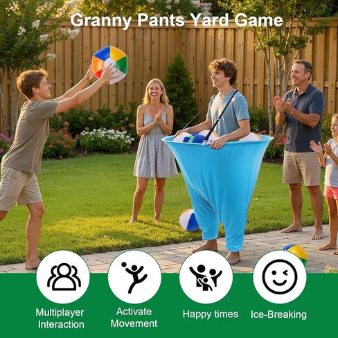 مجموعة ألعاب عيد الفصح المكونة من 17 قطعة من Granny Pants Yard، 2 سراويل الجدة كبيرة الحجم وألعاب خارجية 10 كرات نطاطة، 2 مضخة هواء، ألعاب الرمي في الهواء الطلق للبالغين والمراهقين والحفلات في الفناء الخلفي في الحديقة ولم شمل الأسرة in Kuwait