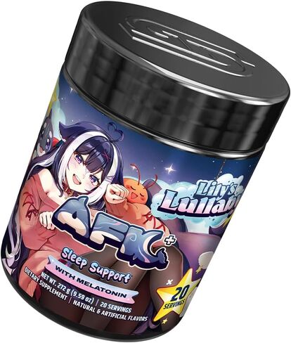 Gamer Supps AFK+® (مع الميلاتونين): Lily's Lullaby Hot Cocoa من Shylily - 20 حصة - مكمل دعم النوم الذي يركز على المغنيسيوم الصديق للكيتو، Apigenin، خالي من السكر in Kuwait