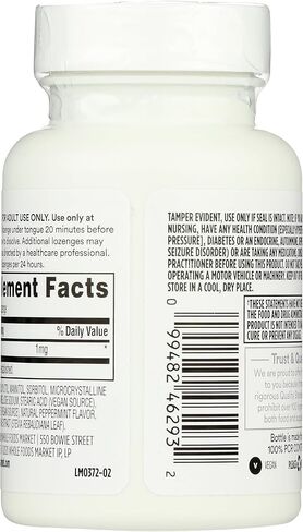 365 by Whole Foods Market, Melatonin Lozenges 1mg, Peppermint Flavor, 60 Count in Saudi Arabia