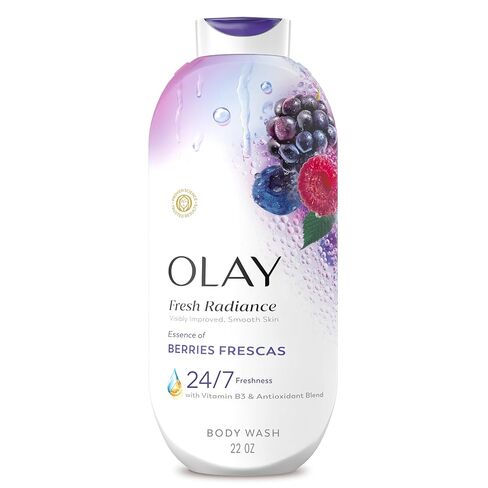 Olay Body Wash for Women, Fresh Radiance, Refreshing & Renewing, Made with Plant Based Cleansers, B3 Botanical Complex, For All Skin Types, Birch Water & Lavender Scent, 22 fl oz (Pack of 4) in Kuwait