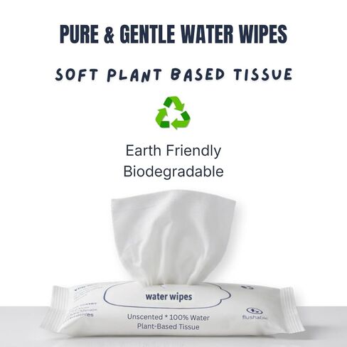 Water Wipes, Unscented Baby Wipes made of 100% Water and Plant-Based Tissue for Sensitive Skin, Travel Size Packages of 10 Wipes - 7 Packs included (70 in Total) - 40 Weeks After in Saudi Arabia