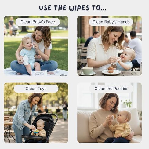 Water Wipes, Unscented Baby Wipes made of 100% Water and Plant-Based Tissue for Sensitive Skin, Travel Size Packages of 10 Wipes - 7 Packs included (70 in Total) - 40 Weeks After in Saudi Arabia