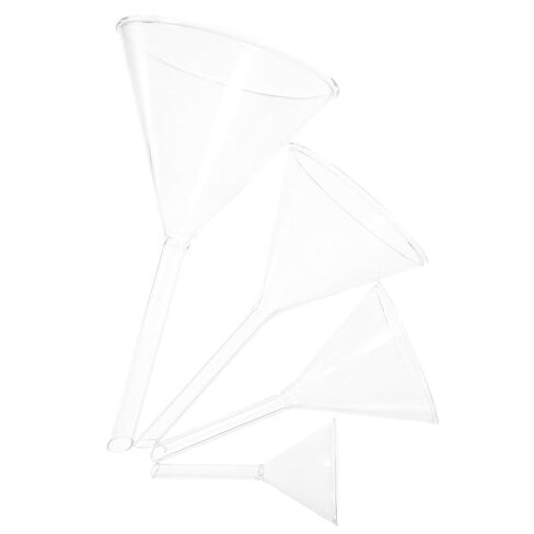 Alipis 4pcs Laboratory Glass Funnels Set Borosilicate Scientific Filter Funnels 40mm 60mm 75mm 90mm for Lab Experiments and Filling Applications in Saudi Arabia
