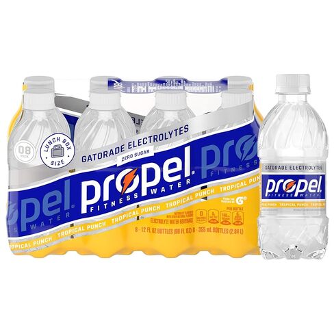 مشروب الرياضات المائية المعزز بالكهرباء، مياه بنكهة الفراولة الكيوي، صفر سعرات حرارية وترطيب خالٍ من السكر مع إلكتروليتات وفيتامينات C وE، زجاجات مياه سعة 12 أونصة سائلة (8 عبوات) in Kuwait