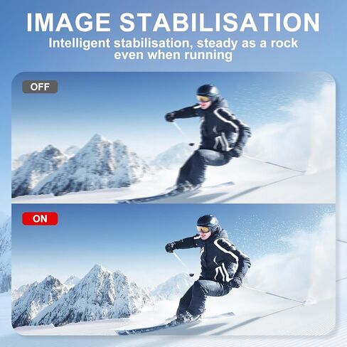 4K Vlogging Camera, Action Camera with Image Stabilization, Pocket Body Cam with APP Control, Handheld POV Cameras for Outdoor Sport, Travel(64GB Card) in Kuwait