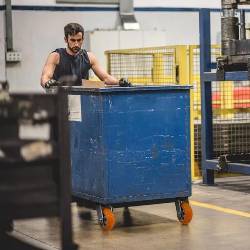 عجلات 5 بوصة (عرض 2 بوصة)، مداس من البولي يوريثين المتوج من الألومنيوم المقاوم للصدأ والتآكل، مجموعة عجلات شديدة التحمل مكونة من 4 قطع بسعة 4000 رطل (2 فرامل و2 صلب) in Kuwait