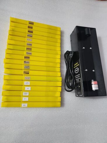 مجموعة أنابيب SAIISH® Spectrum مكونة من 18 قطعة مزودة بمصدر طاقة 110 فولت، ومجموعة أنابيب التحليل الطيفي المملوءة بالغاز مقاس 26 سم (10.2 بوصة) لعروض مختبر الفيزياء والكيمياء in Kuwait