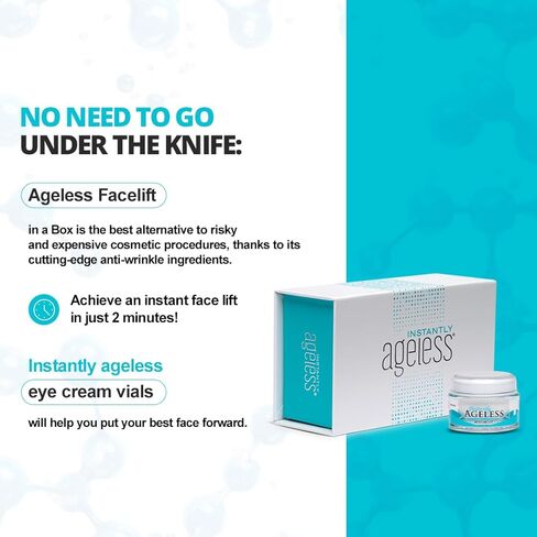 حزمة رفع ثنائية للعناية بالبشرة على الفور - 25 قارورة شد الوجه الفوري في صندوق ومرطب ضخم بالكولاجين - مرطب للوجه للنساء والرجال - مستحضرات التجميل والعناية بالبشرة المضادة للشيخوخة للبشرة الناضجة in Kuwait