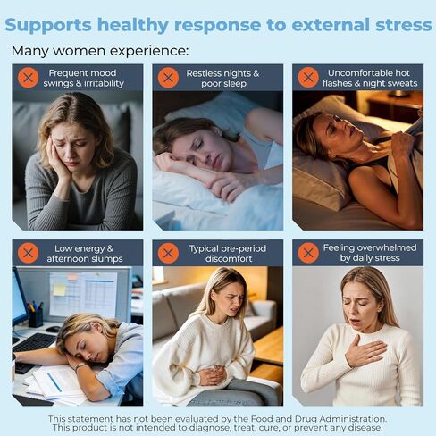 بيليكير ​​اشواغاندا 600 ملغ مع البروبيوتيك وفيتكس | Cortisol Reducer, Hormone Balance for Women, Menopause Supplement for Stress, Hot Flashes, Night Sweats, Mood & Sleep Support,60 Count in Saudi Arabia