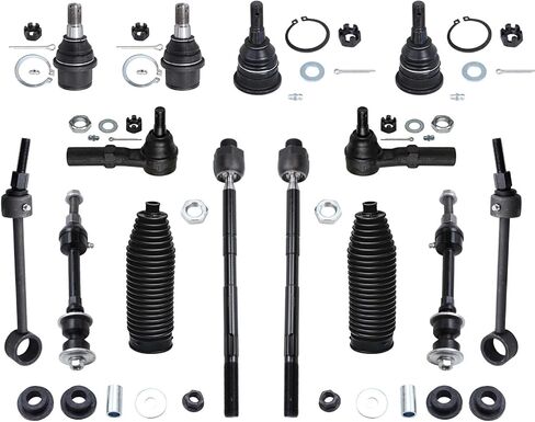 Detroit Axle - 14pc Suspension Kit for 2006-2010 Ram 2500 3500, 4 Front Upper & Lower Ball Joints, 4 Inner & Outer Tie Rods, 4 Front & Rear Sway Bars, 2 Boots 2007 2008 2009 Replacement in Saudi Arabia