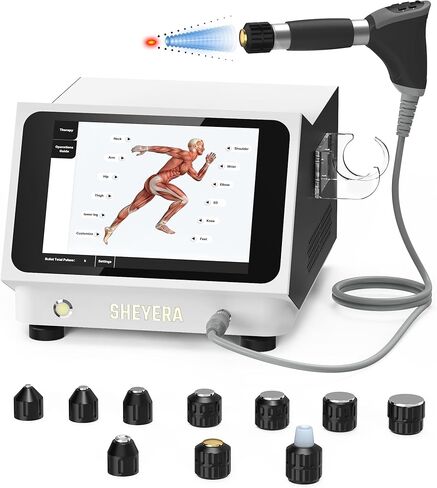 Upgraded Shockwave Therapy Machine & Focal Applicator, FSA or HSA-Eligible Extracorporeal ESWT Shock Wave Therapy Device for Joint/Muscle Pain Relief, Ideal for Home & Clinical in Saudi Arabia
